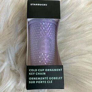 Starbucks 2024 iridescent cold cup ornament keychain